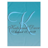 Blue Monogram Water Tischdecke (Vorderseite)