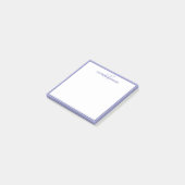 Blue Monogrammed Name Minimum Trendy Post-it Klebezettel (angewinkelt)