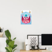 Blue Monster Boys Room Poster (Heimbüro)
