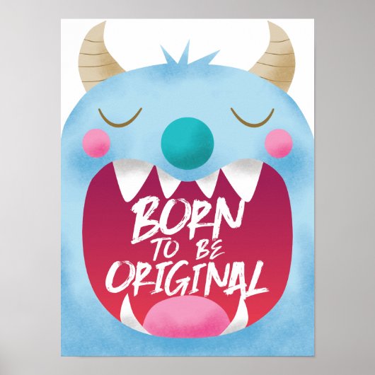 Blue Monster Boys Room Poster (Vorne)