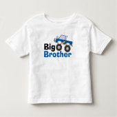 Blue Monster Truck Big Brother Kleinkind T-shirt (Vorderseite)