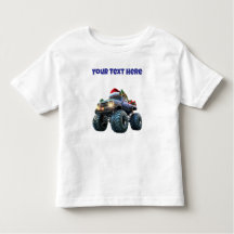 Blue Monster Truck Kleinkind T Shirt bearbeitbar