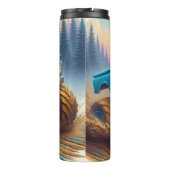Blue Monster Truck Offroad Drive Thermosbecher (Rückseite)