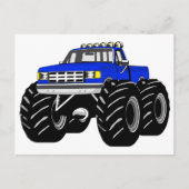 BLUE MONSTER TRUCK POSTKARTE (Vorderseite)