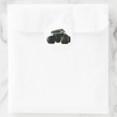 Blue Monster Truck Runder Aufkleber (Tasche)