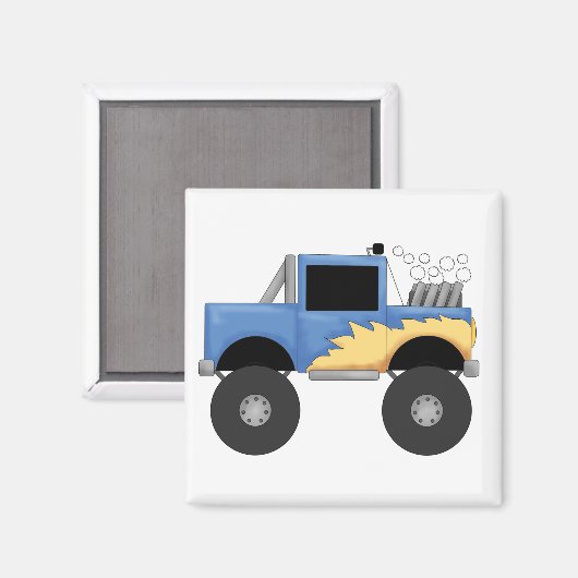 Blue Monster Truck Tshirts und Geschenke Magnet (Vorderseite/Rückseite)