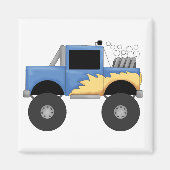 Blue Monster Truck Tshirts und Geschenke Magnet (Vorne)