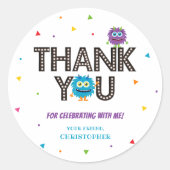 Blue Monster Vielen Dank Sticker (Vorderseite)