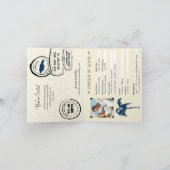 Blue Montego Bay Jamaica Passport Save the Date Einladung (Innenseite)