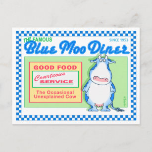BLUE MOO DINER von Boynton Postkarte