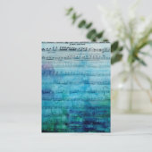 Blue Mood Music Postkarte (Stehend Vorderseite)