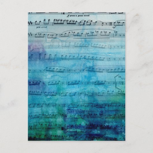 Blue Mood Music Postkarte (Vorderseite)