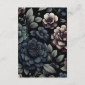 Blue Moody Floral Begleitkarte (Rückseite)