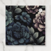 Blue Moody Floral Geschenkanhänger (Rückseite)