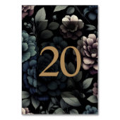 Blue Moody Floral Table 20 Tischnummer (Rückseite)