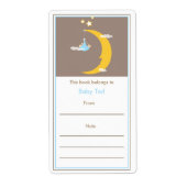 Blue Moon and Stars Buchzeichen (Vorne)