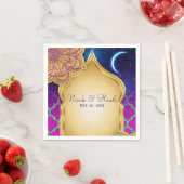 Blue Moon Arabian Nights Glam Gold Lila Hochzeit Serviette (Beispiel)