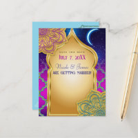 Blue Moon Arabian Nights Glam Gold Save the Date
