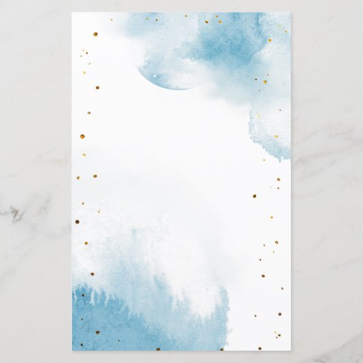 Blue Moon Baby Dusche Word Scramble Game (Rückseite)