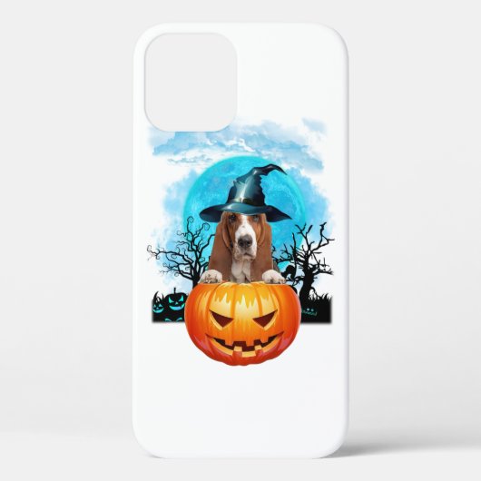 Blue Moon Basset Hound Hexenkürbis Halloween Case-Mate iPhone Hülle (Rückseite)