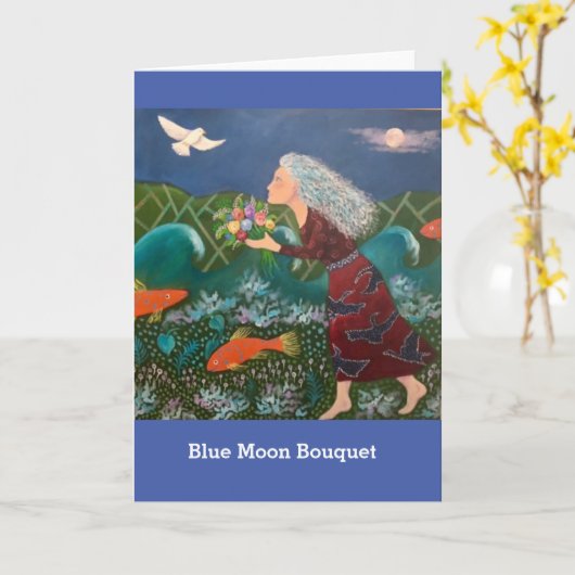 Blue Moon Bouquet Karte (Gelbe Blume)