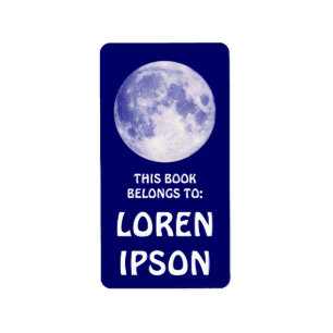 Blue Moon - Buchungsplatte Adressaufkleber
