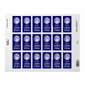 Blue Moon - Buchungsplatte Adressaufkleber (Vorne)