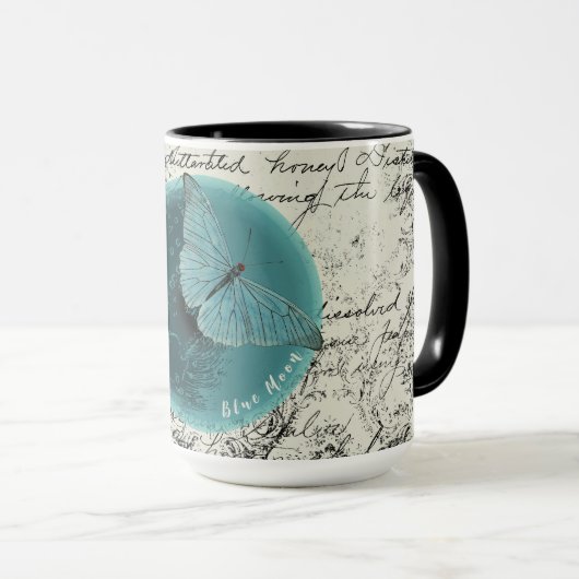 Blue Moon Butterfly Tasse (VorderseiteRechts)