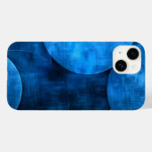 Blue Moon Circles Case-Mate iPhone Hülle (Rückseite (Horizontal))