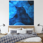 Blue Moon Circles Leinwanddruck (Insitu (Schlafzimmer))