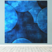 Blue Moon Circles Leinwanddruck (Insitu (Holzboden))