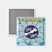 Blue Moon Clock Tower Magnet (Vorderseite/Rückseite)