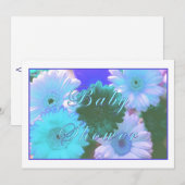 Blue Moon Daisy Baby Dusche Einladung (Vorne/Hinten)