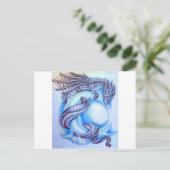 Blue Moon Dragon Postkarte (Stehend Vorderseite)
