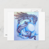 Blue Moon Dragon Postkarte (Vorne/Hinten)