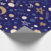 Blue Moon Festival Seamless Muster Geschenkpapier (Ecke)