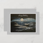 Blue Moon Flat Note Card Dankeskarte (Vorne/Hinten)