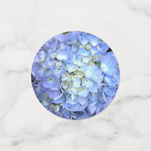 Blue Moon Floral Hydrangea Custom Wedding Confetti Konfetti (Klein Vorderseite)