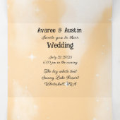 Blue Moon Floral Wedding Dreifach Gefaltete Einladung (Innenseite Mitte)