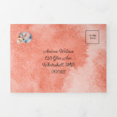 Blue Moon Floral Wedding Dreifach Gefaltete Einladung (Cover)