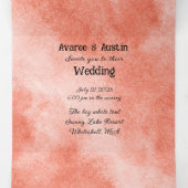 Blue Moon Floral Wedding Dreifach Gefaltete Einladung (Innenseite Mitte)