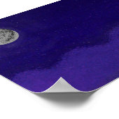 Blue Moon Fun Art Deco Poster (Ecke)