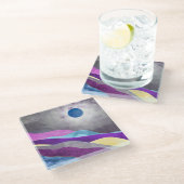 Blue Moon Glasuntersetzer (Schrägansicht)