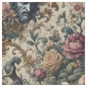 Blue Moon Grimoire - Gothic Statement Tile Stoff (Nahaufnahme)