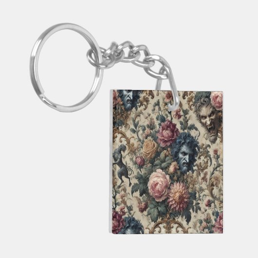 Blue Moon Grimoire - Gothic Viktorianisch Schlüsselanhänger (Vorderseite links)