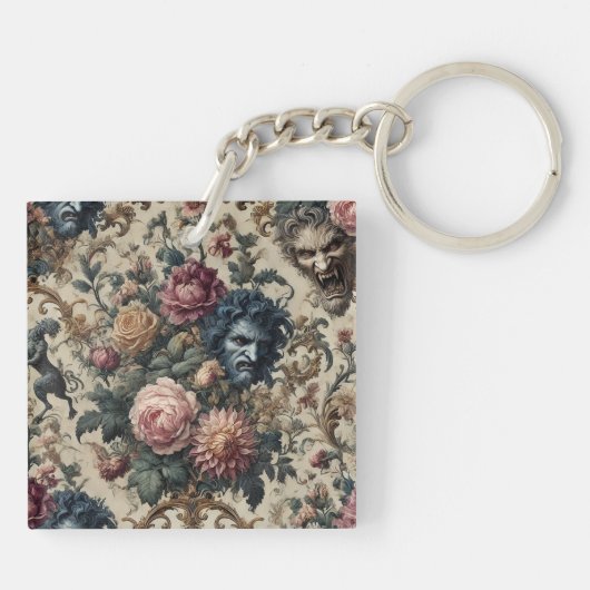 Blue Moon Grimoire - Gothic Viktorianisch Schlüsselanhänger (Rückseite)