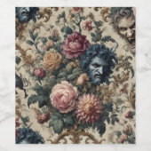 Blue Moon Grimoire - Gothic Viktorianisch Weinetikett (Einzelnes Label)