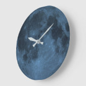 Blue Moon Große Wanduhr (Winkel)