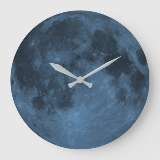 Blue Moon Große Wanduhr (Vorderseite)