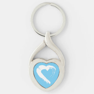 Blue Moon Heart Keychain Schlüsselanhänger